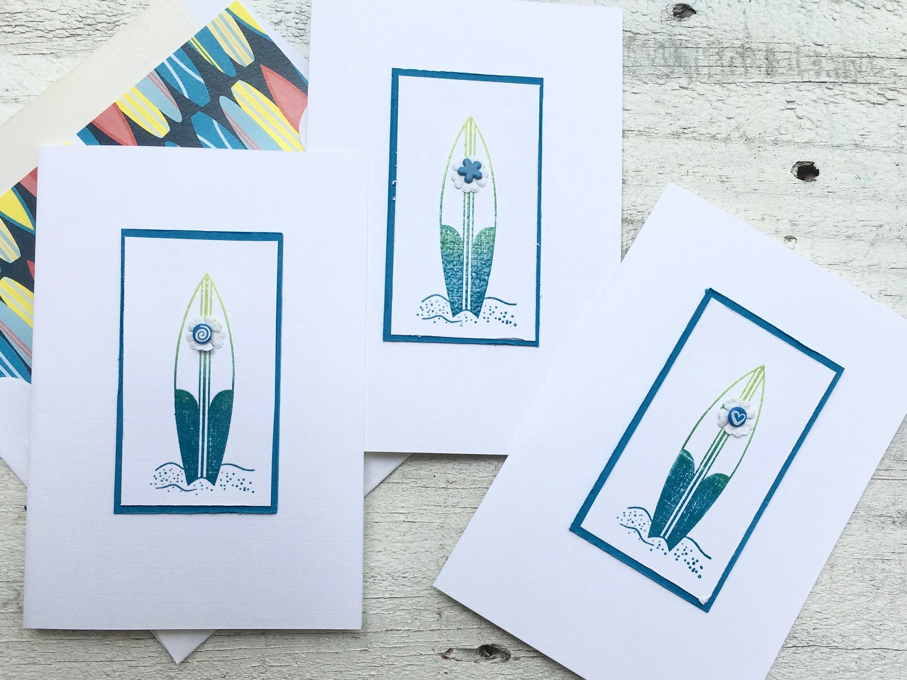 Surfing Note Cards, Hang Ten Note Cards, Surf Board Note Cards, Salt Life Note Cards, Personalized Stationery, Thank You Cards, Set Of 8