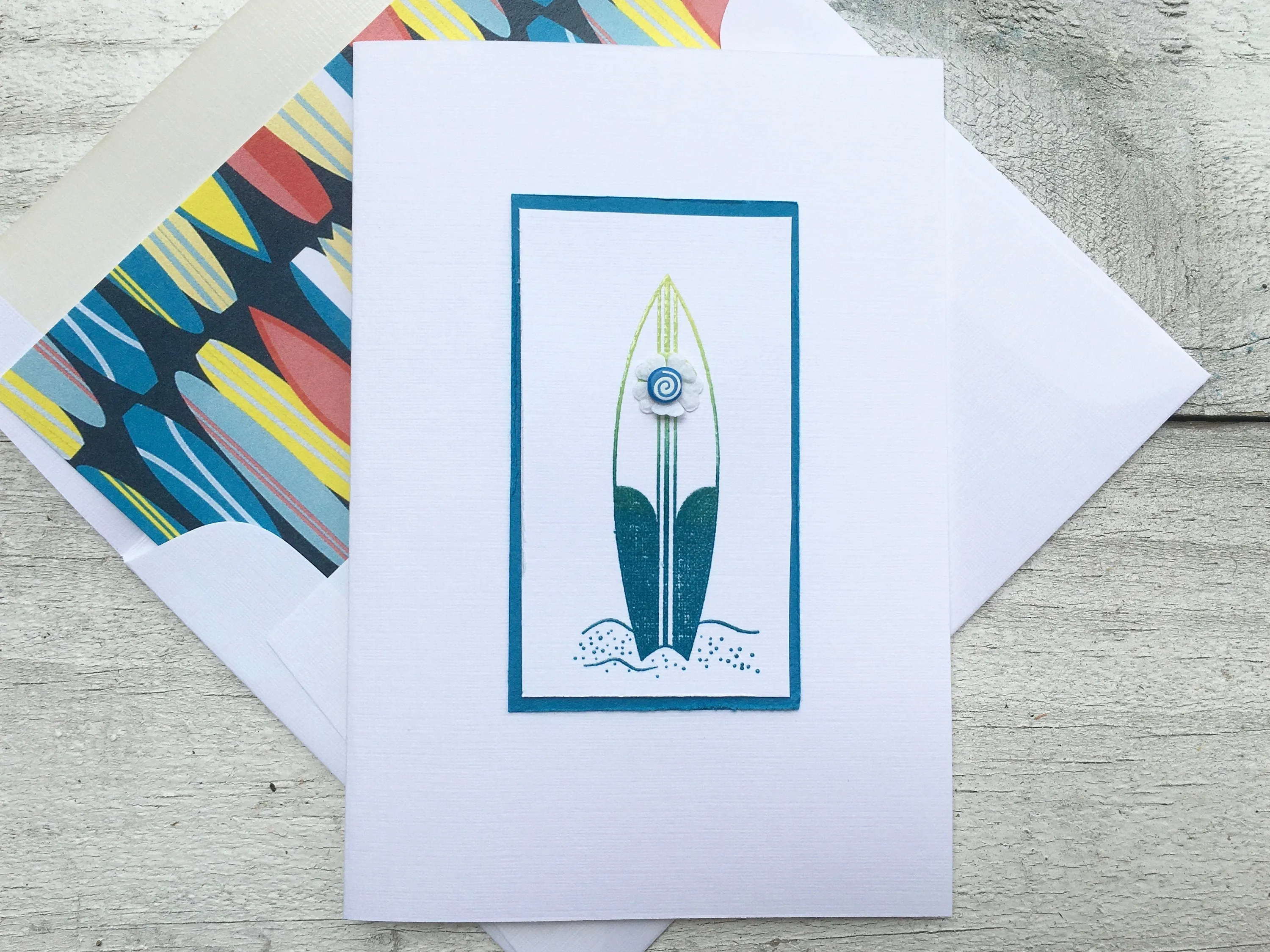 Surfing Note Cards, Hang Ten Note Cards, Surf Board Note Cards, Salt Life Note Cards, Personalized Stationery, Thank You Cards, Set Of 8