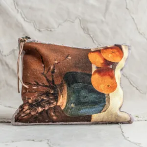SWARM CANVAS PAINTING CLUTCH - ORANGES