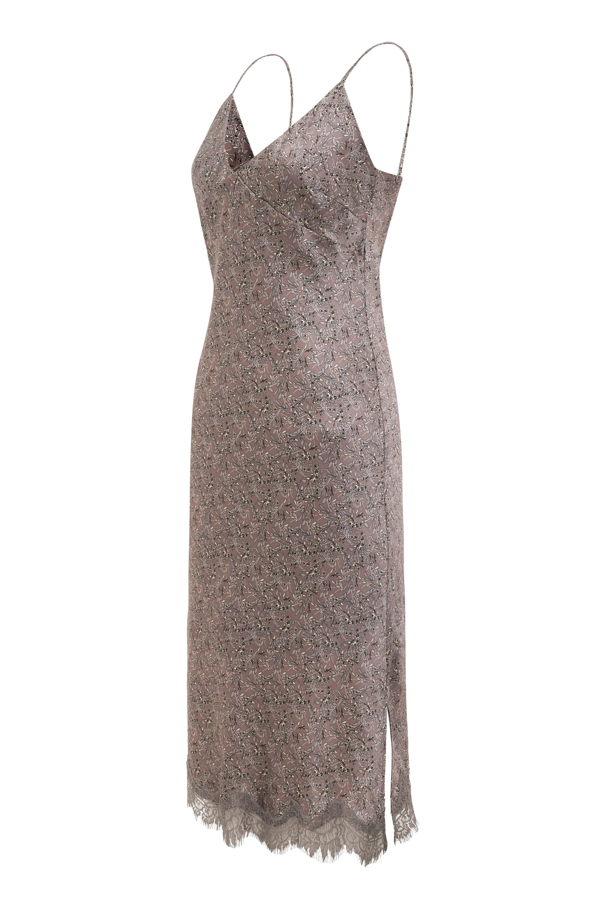 Taupe Chloe Printed Dress