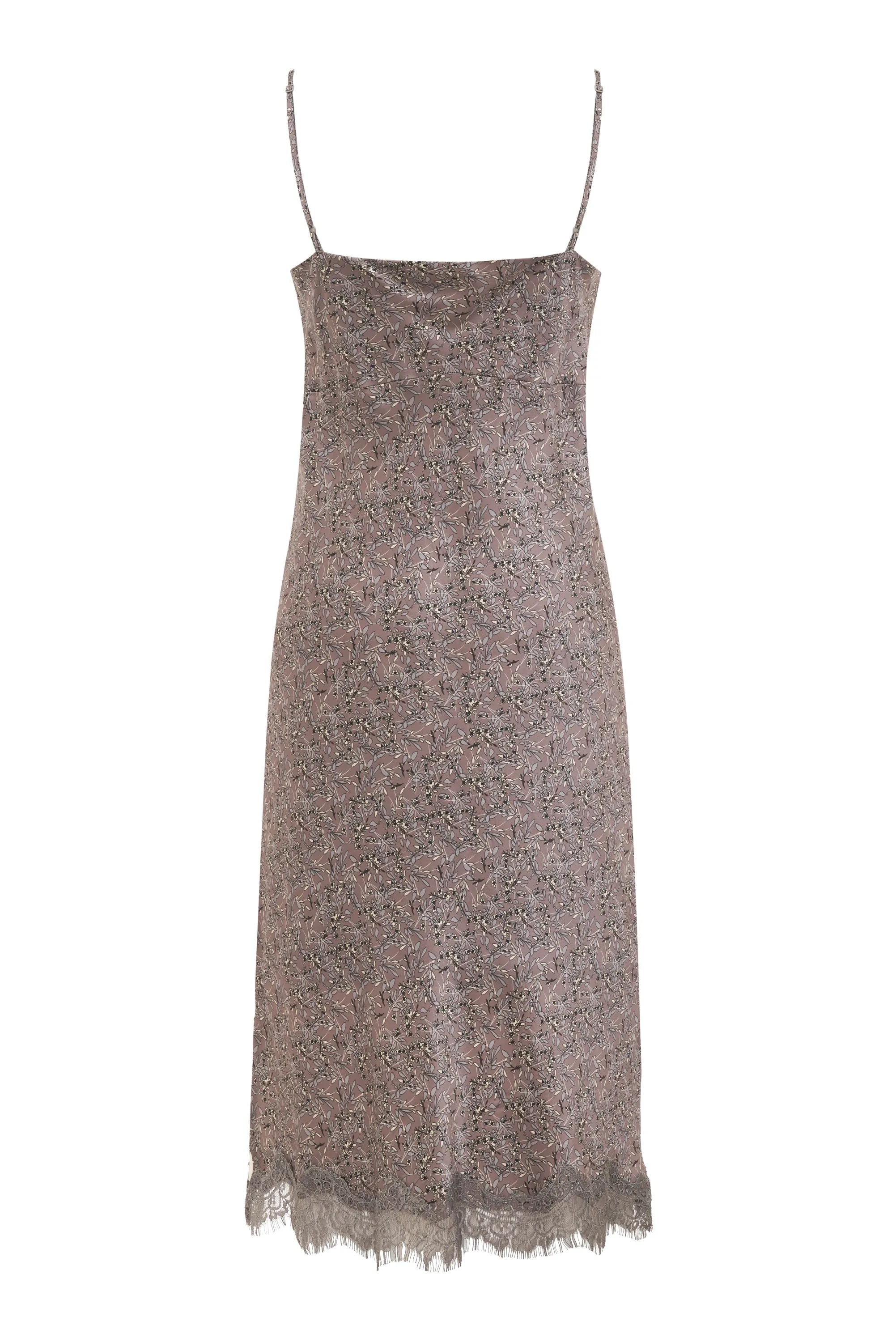 Taupe Chloe Printed Dress