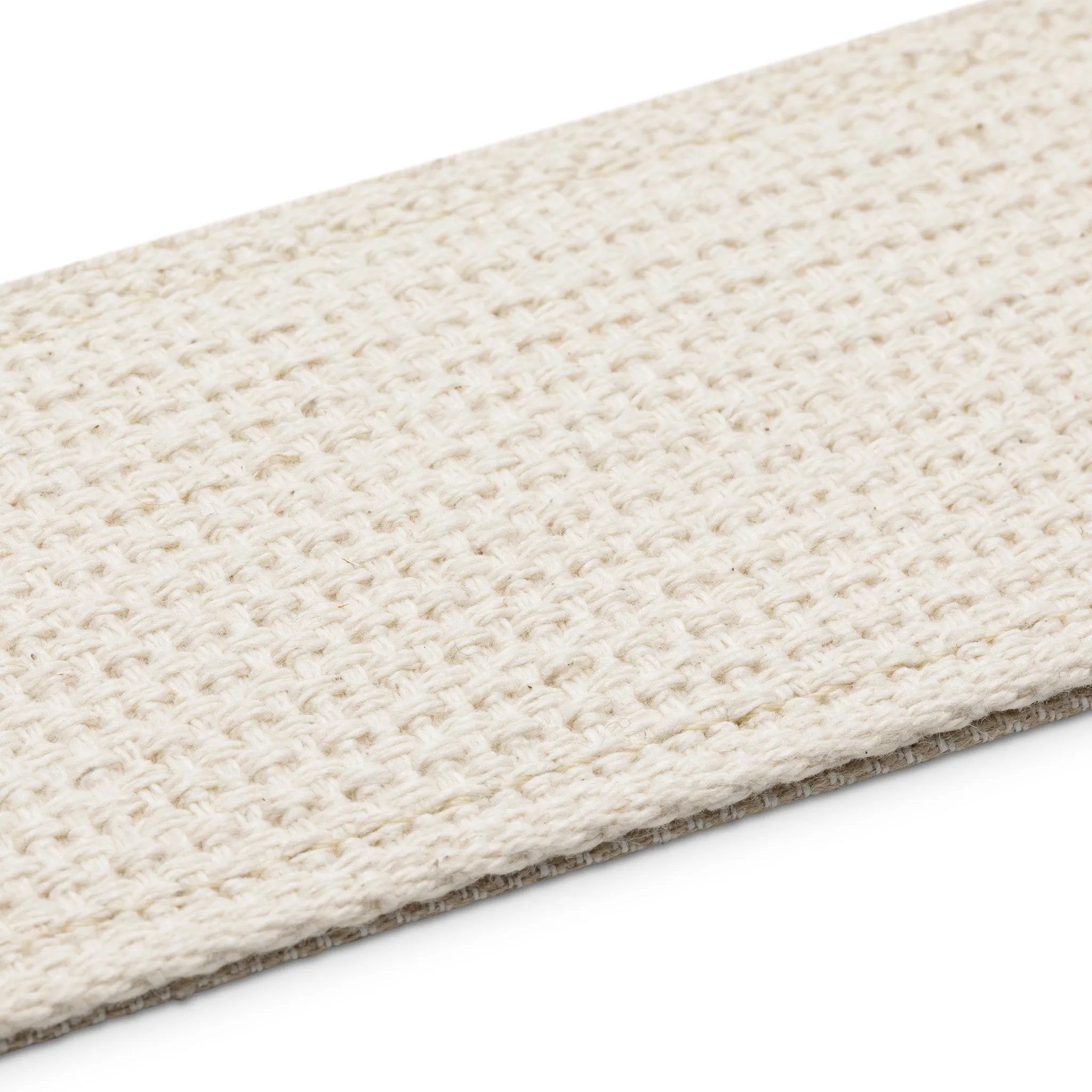 Taylor 2" Vegan Herringbone Hemp Cotton Guitar Strap, White