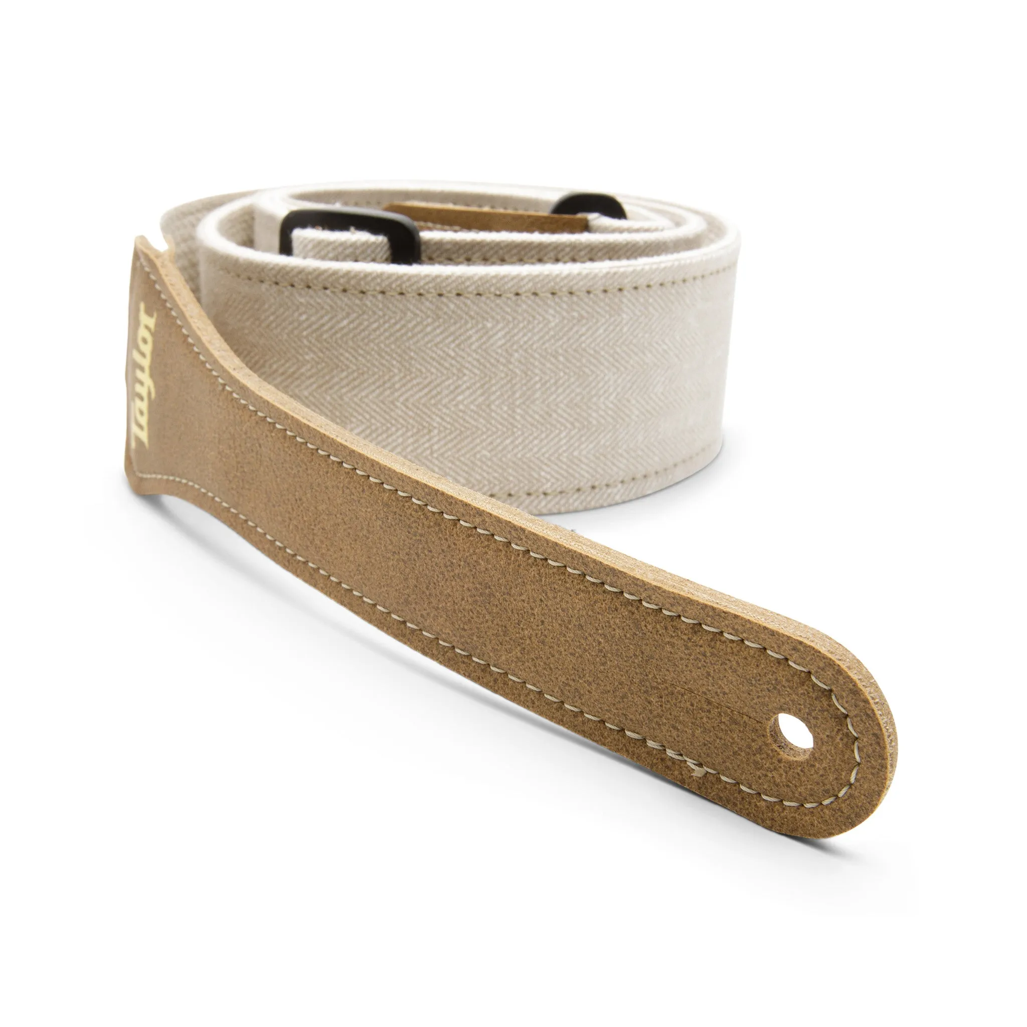 Taylor 2" Vegan Herringbone Hemp Cotton Guitar Strap, White