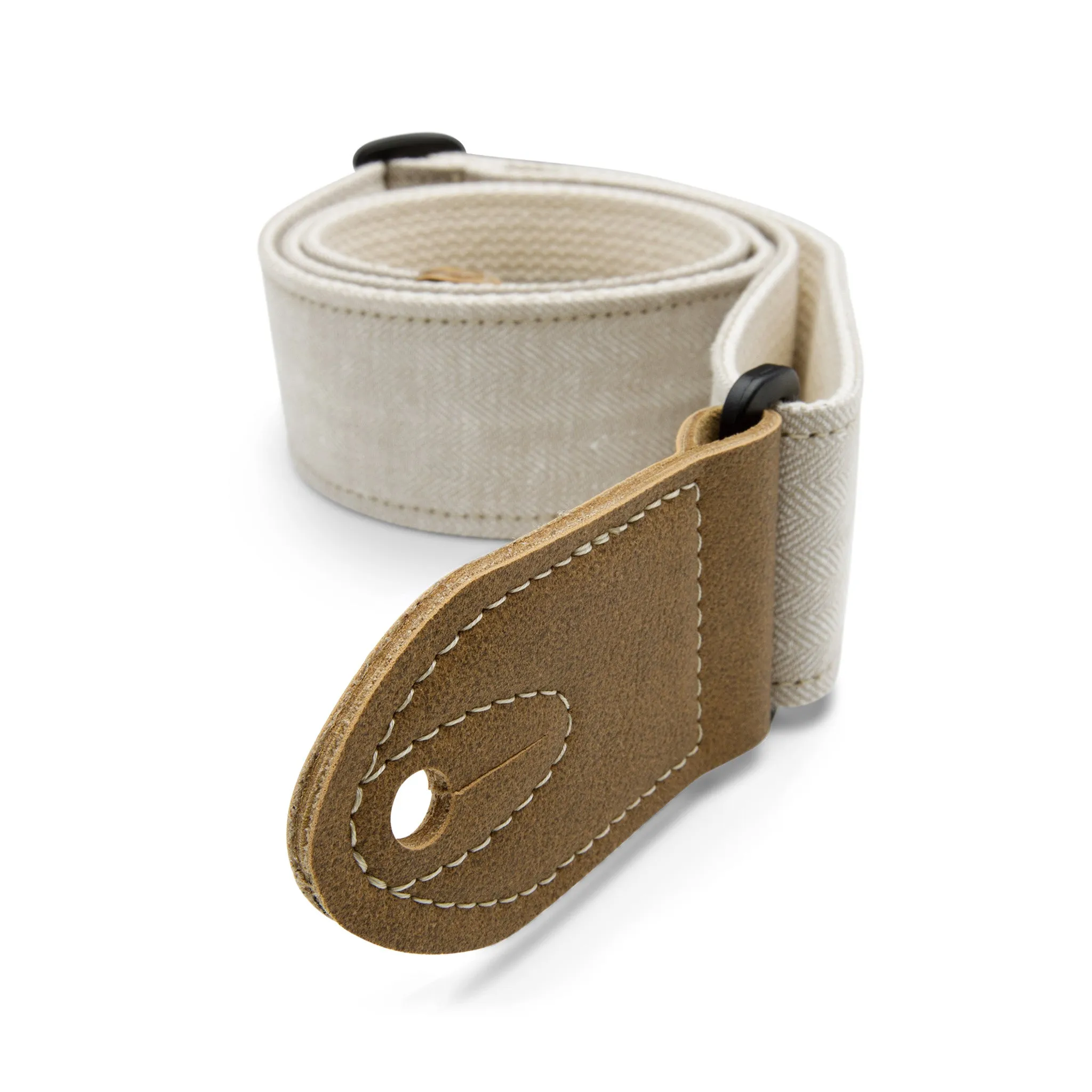 Taylor 2" Vegan Herringbone Hemp Cotton Guitar Strap, White