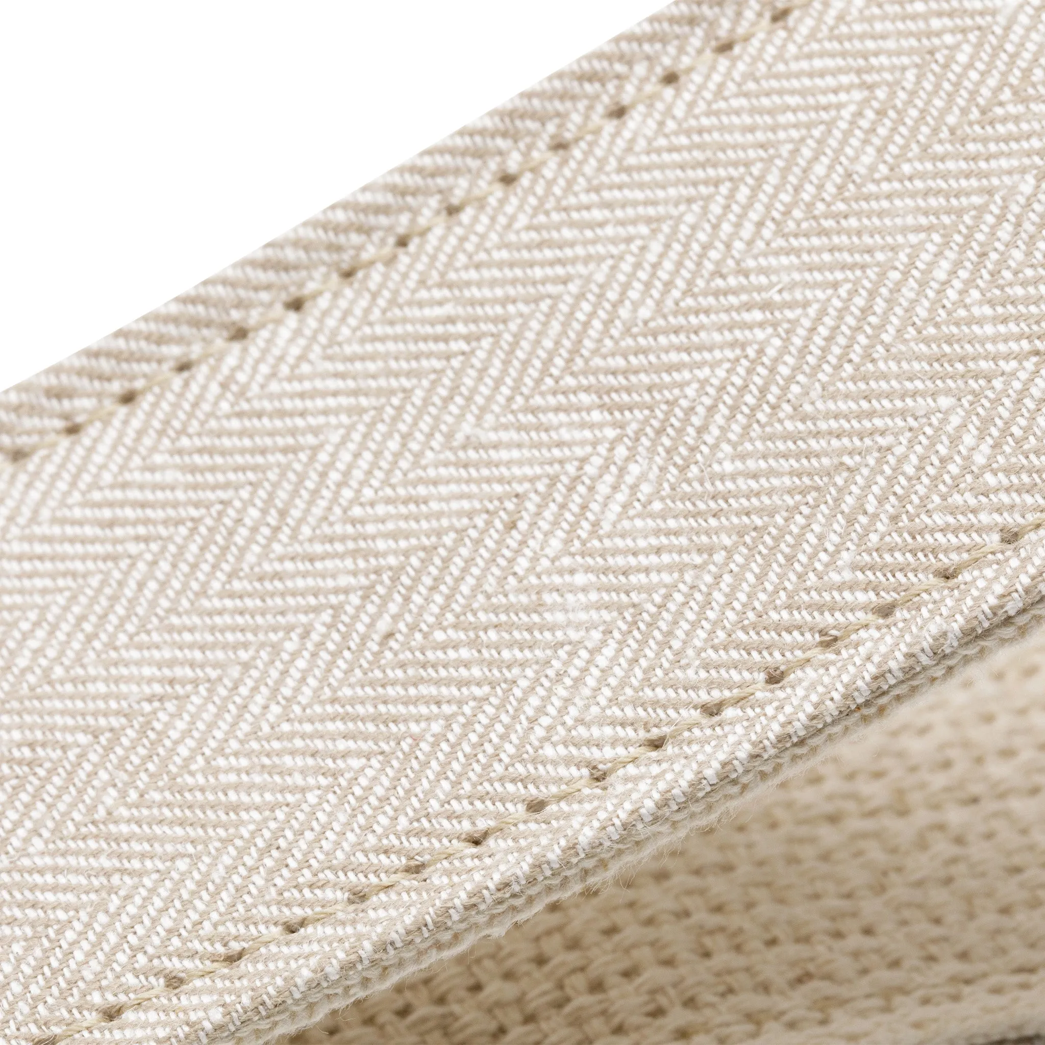 Taylor 2" Vegan Herringbone Hemp Cotton Guitar Strap, White