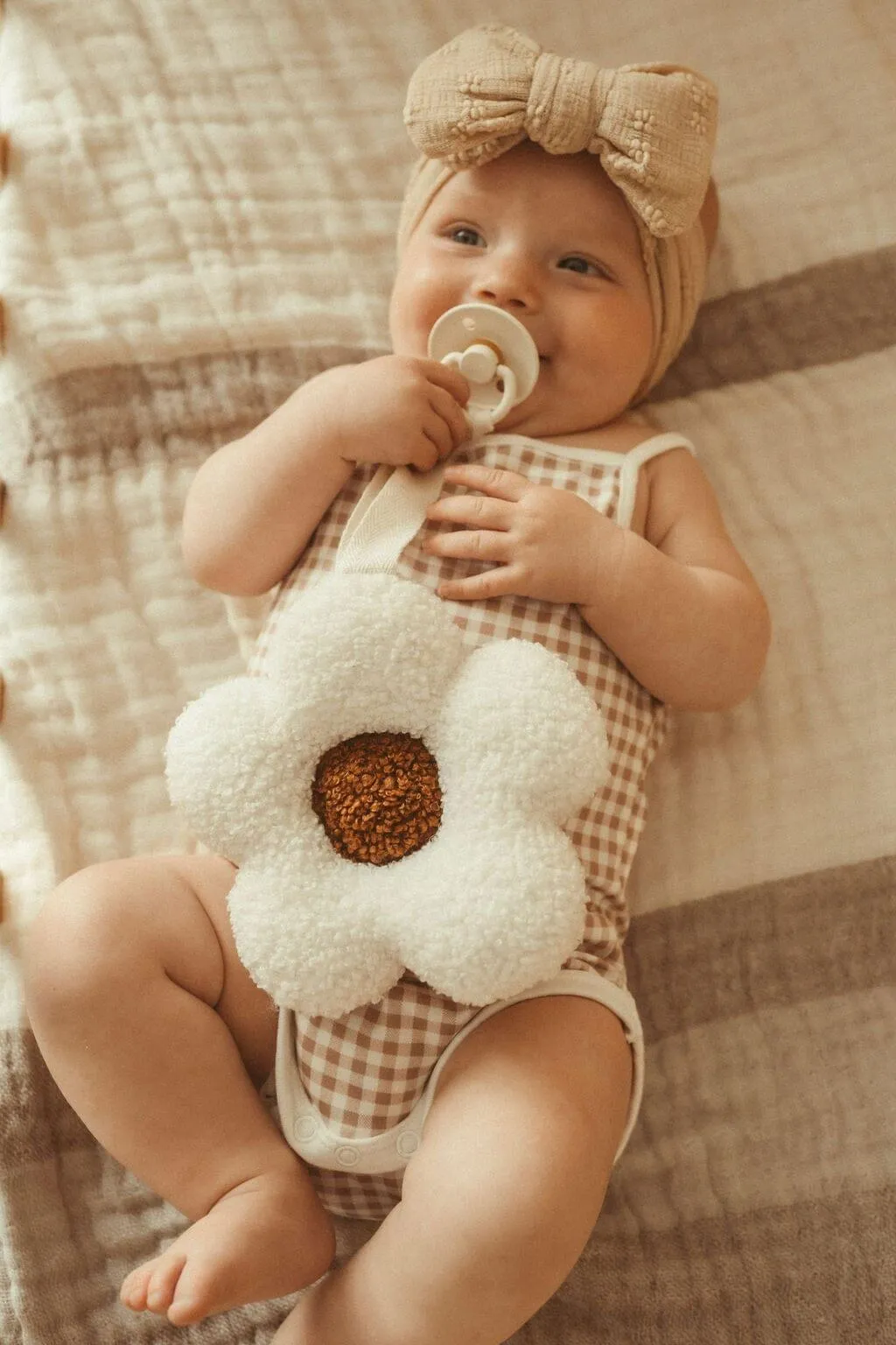 Teddy Pacifier Clip and Comforter