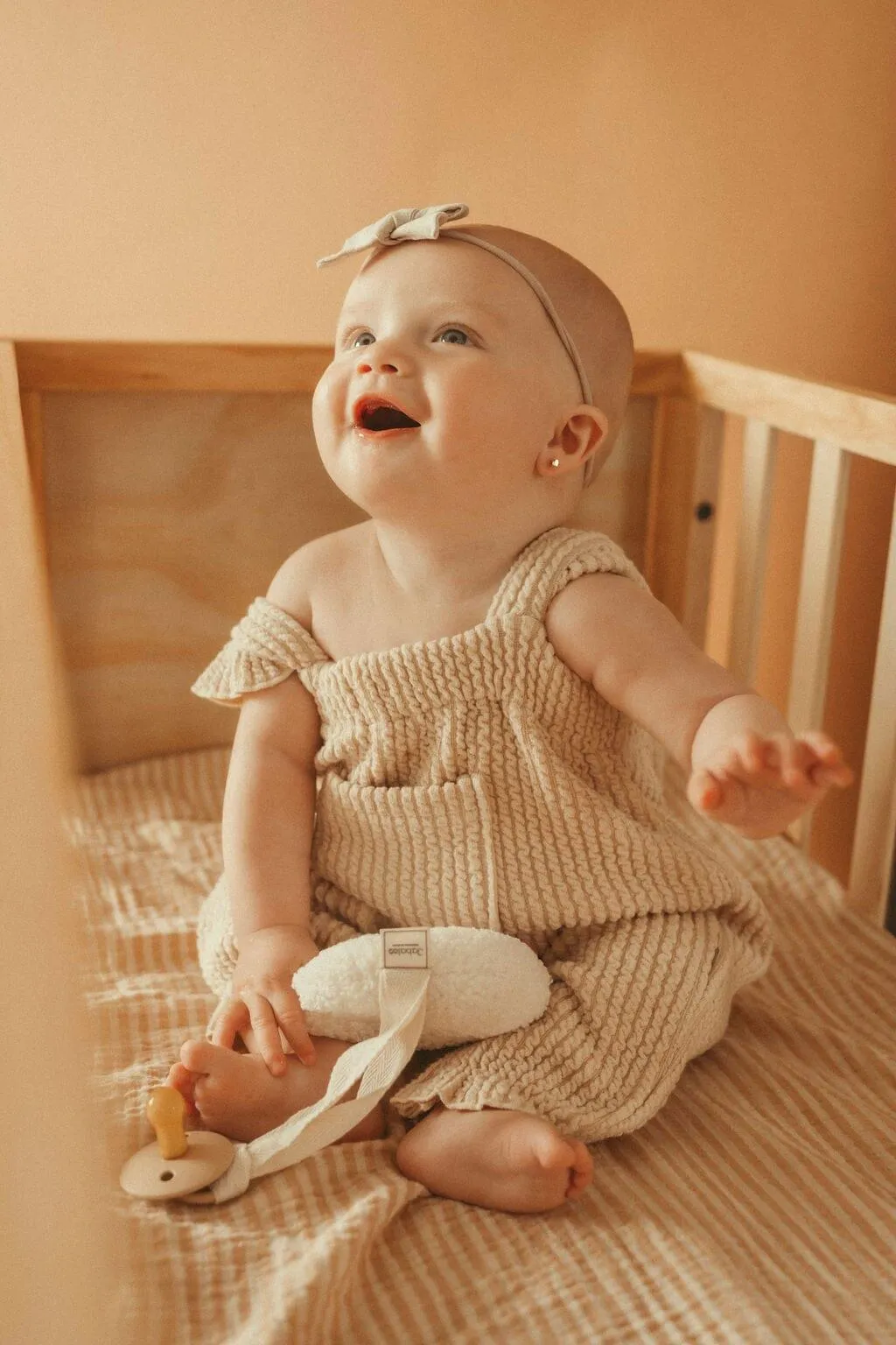 Teddy Pacifier Clip and Comforter