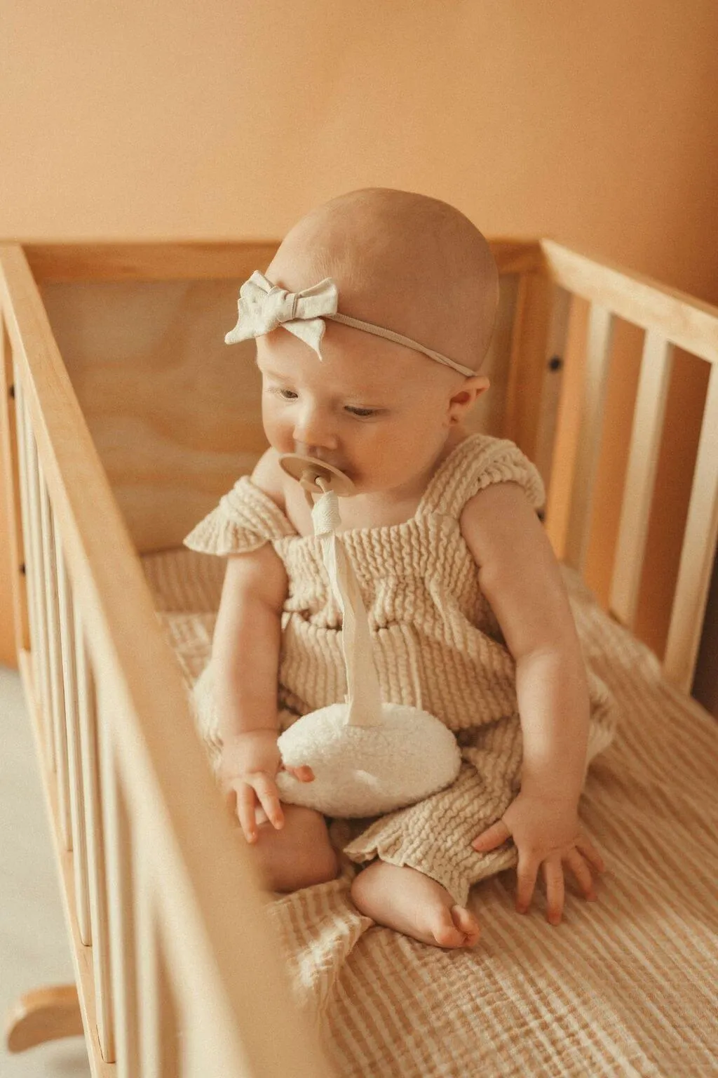 Teddy Pacifier Clip and Comforter
