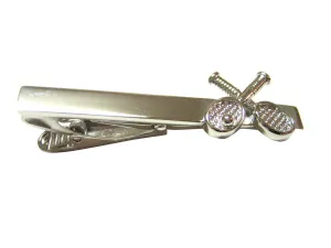Tennis Racquet and Ball Tie Clip