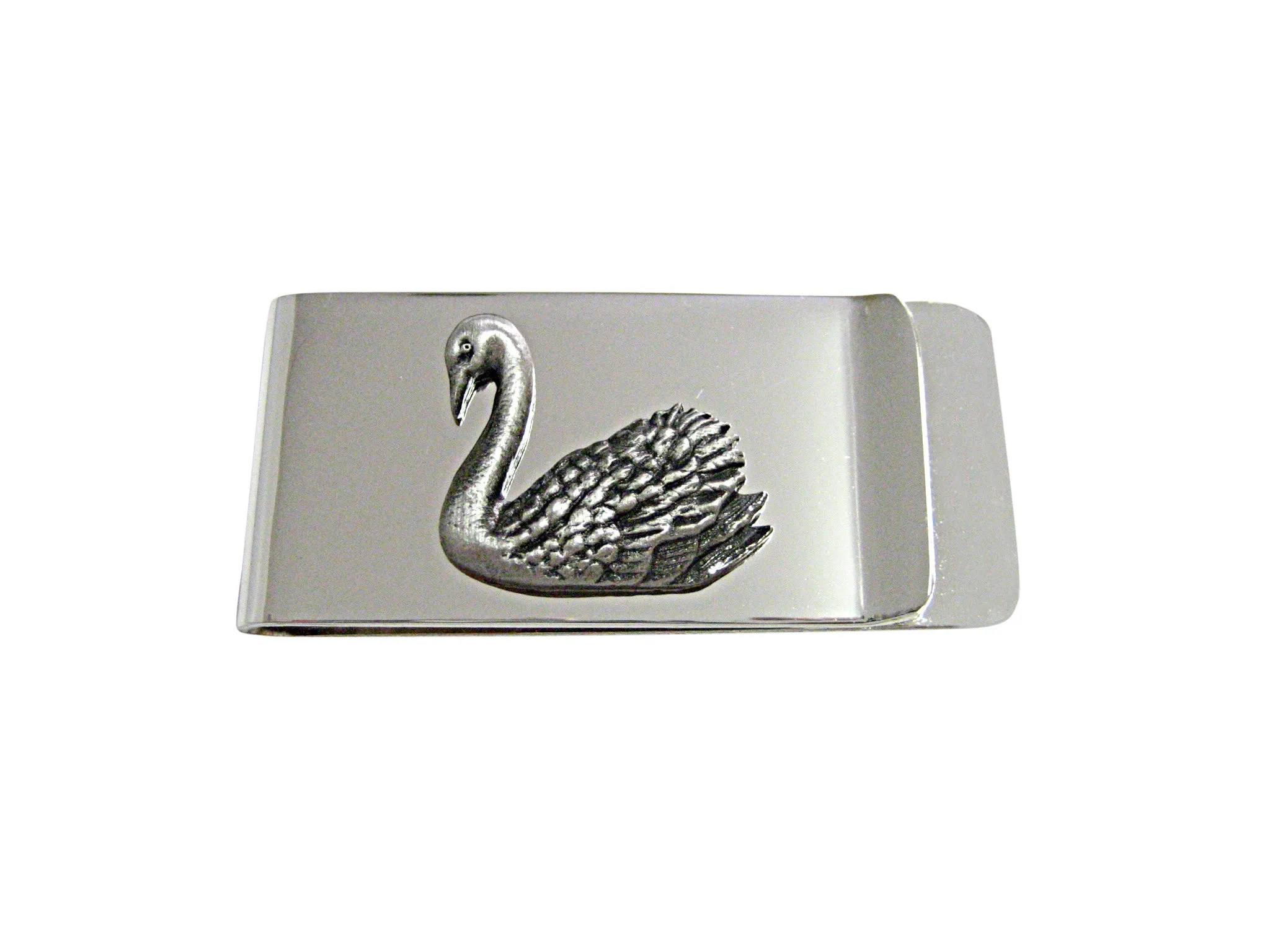 Textured Swan Bird Money Clip