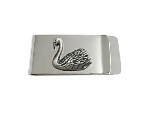 Textured Swan Bird Money Clip