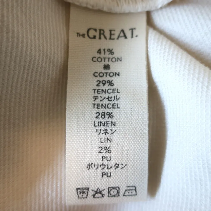THE GREAT Swingy Army Jacket Cream Cotton-Blend Size 1