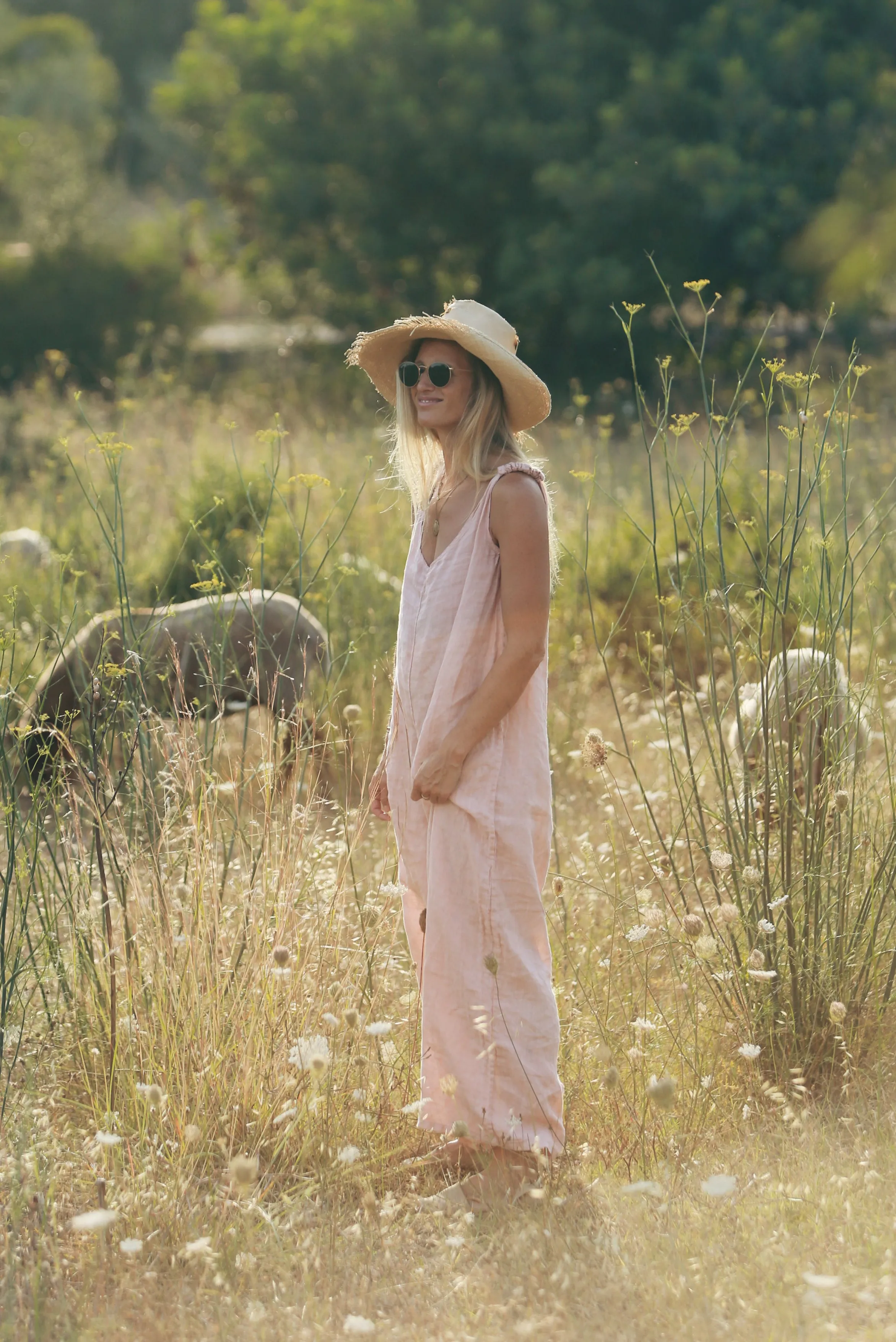 The Linen Jumpsuit // Blush