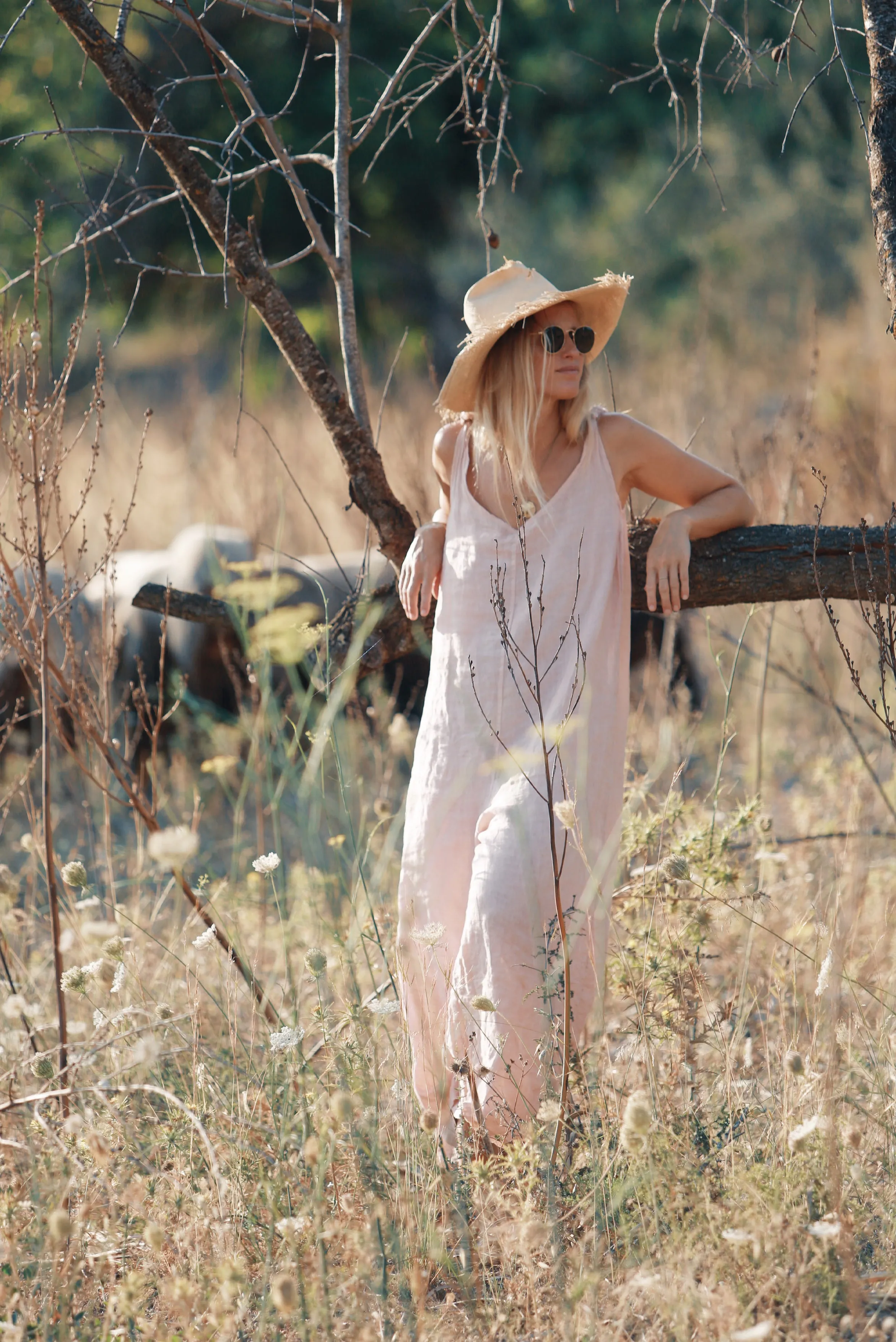 The Linen Jumpsuit // Blush