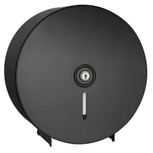 Toilet Tissue Dispenser - Single 9" Roll, Round - Matte Black - Surface Mounted ASI 0042-41