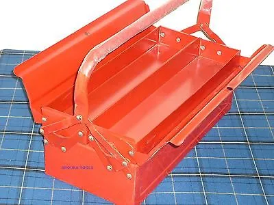 TOOL BOX - FOLDING CANTILEVER TYPE - 3 TRAY- ALL METAL- NEW.