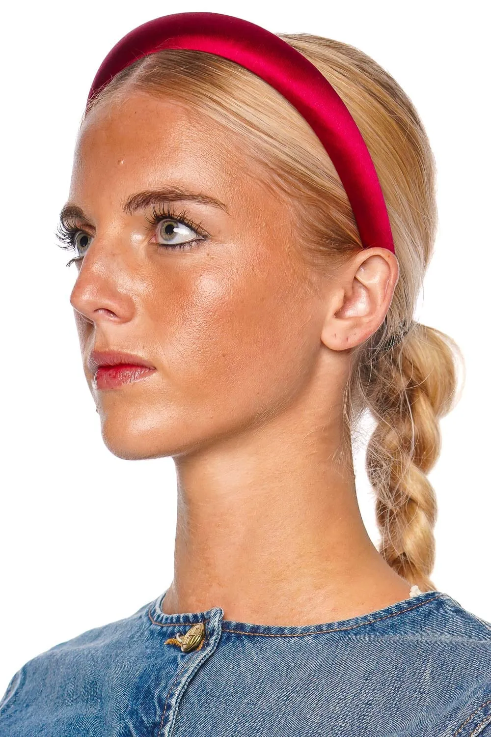 Tori Ruby Silk Satin Headband