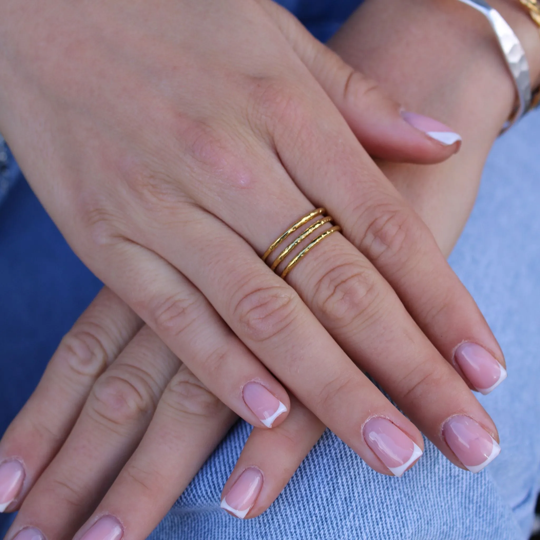 Triple Band Ring, Gold