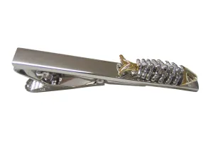 Two Toned Fish Bone Tie Clips