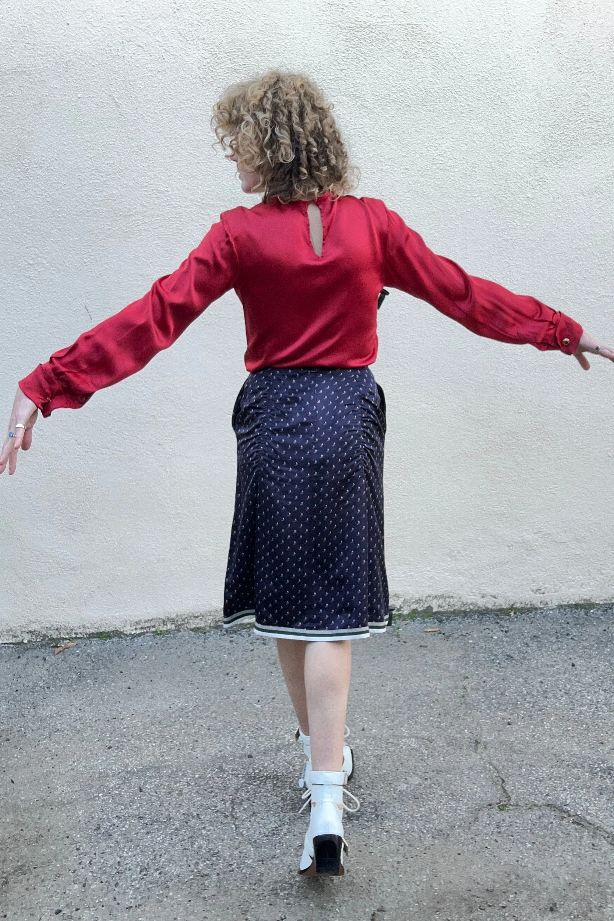 Undercover Brand Jun Takahashi Musical Note Silk Skirt