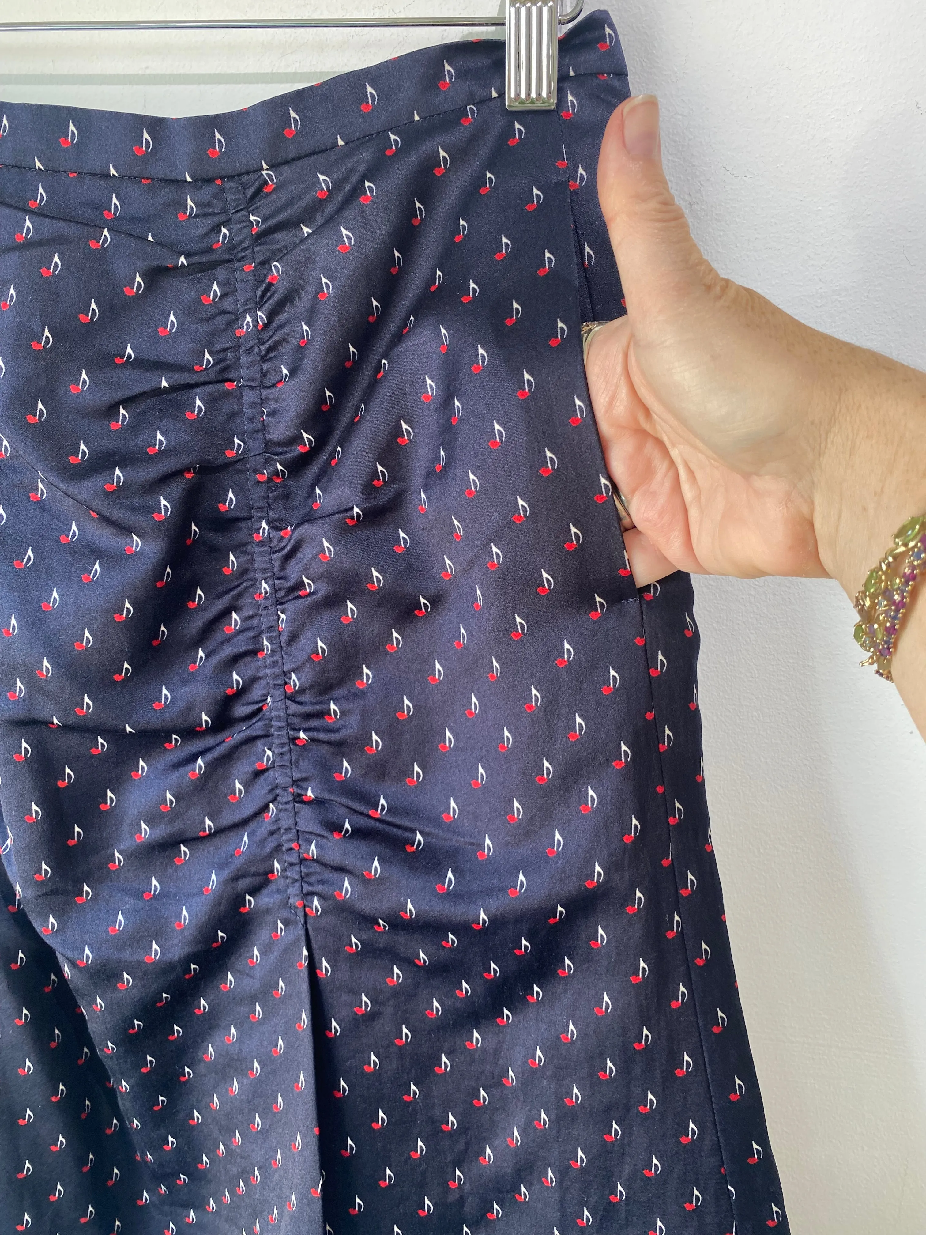 Undercover Brand Jun Takahashi Musical Note Silk Skirt