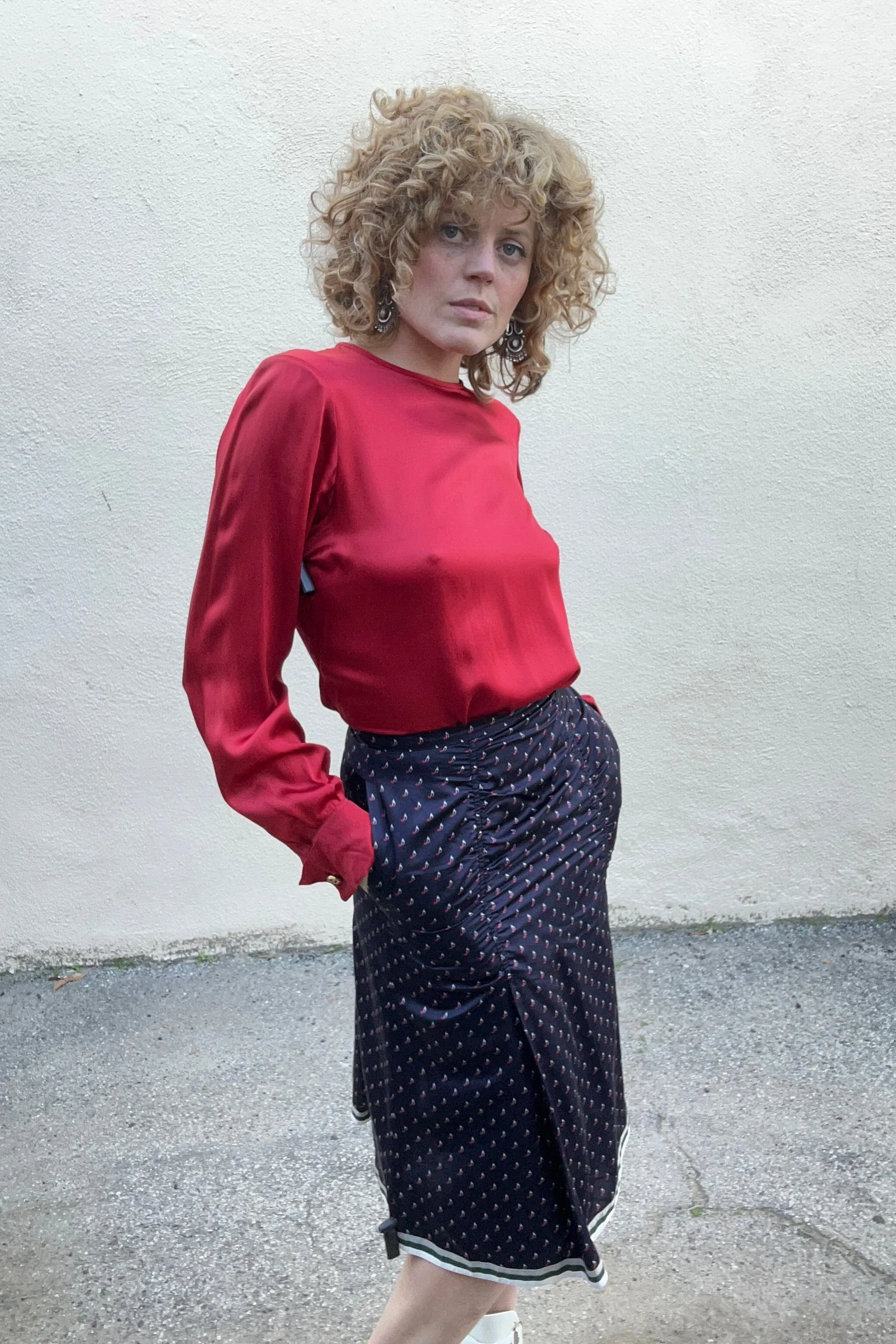 Undercover Brand Jun Takahashi Musical Note Silk Skirt