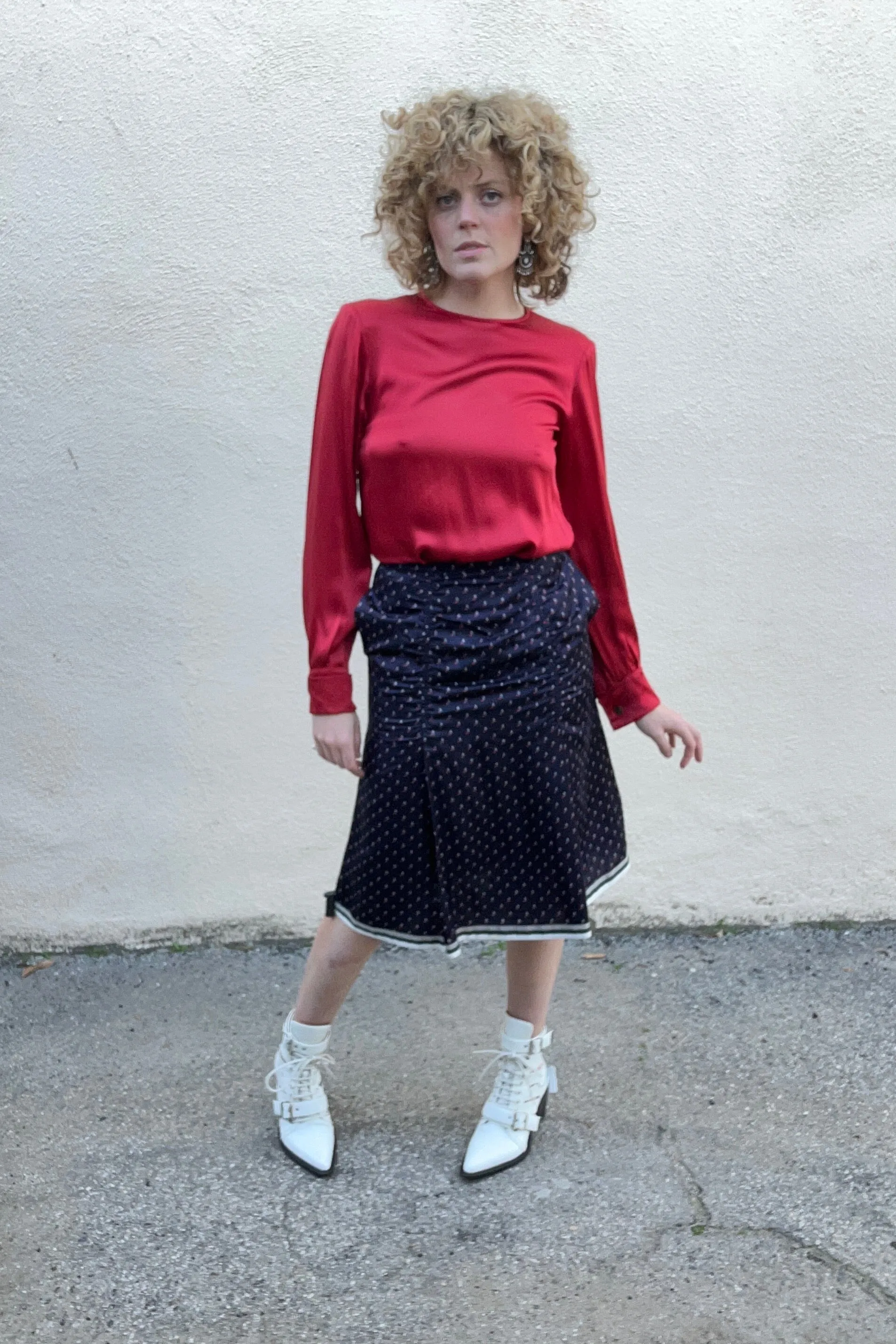 Undercover Brand Jun Takahashi Musical Note Silk Skirt