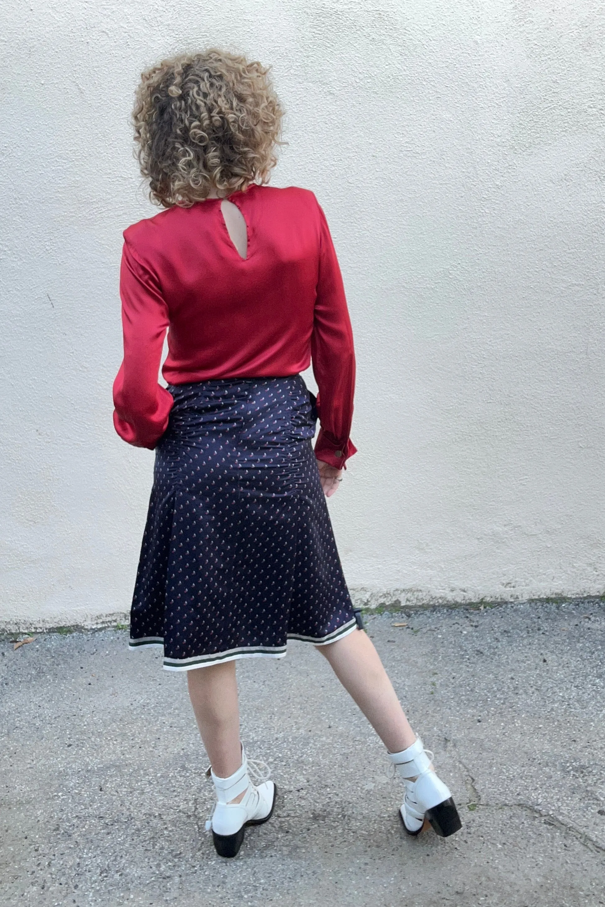 Undercover Brand Jun Takahashi Musical Note Silk Skirt