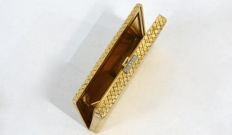 Van Cleef & Arpels 18k Gold & White Diamond Case