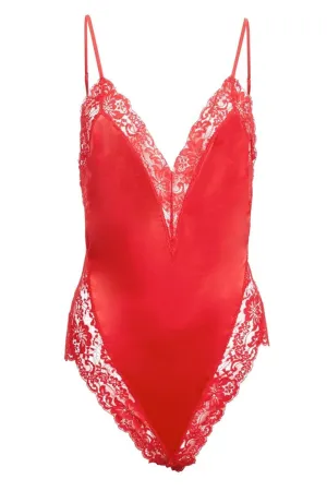 Venus Rouge Silk Lace Teddy