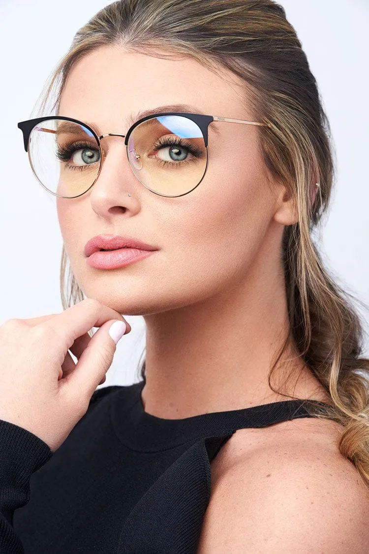 Verraux - Blue Light Cat-Eye Glasses - Hypoallergenic Metal Frame