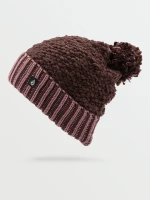 Volcom Womens Chalet Beanie - Black Red