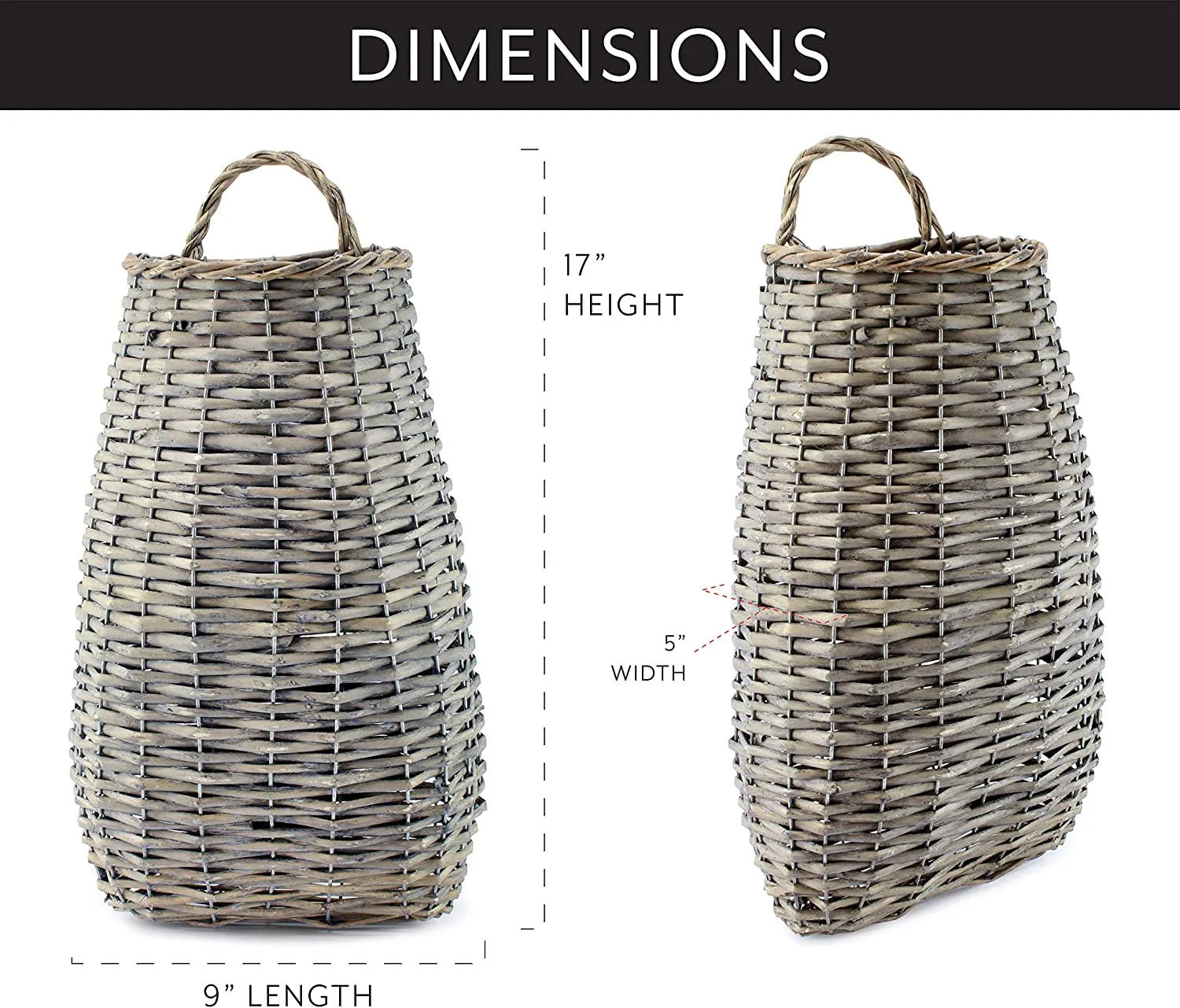 Wall Hanging Pocket Baskets