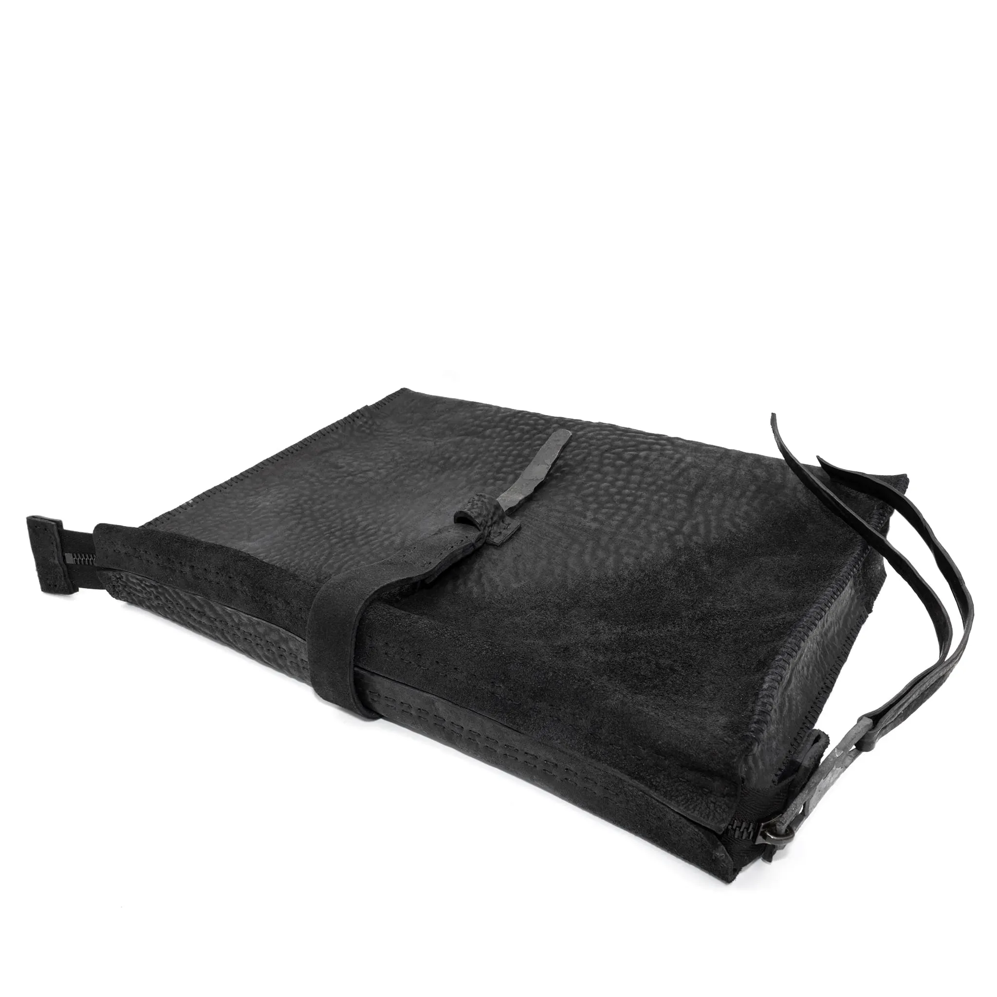 washed cordovan clutch bag