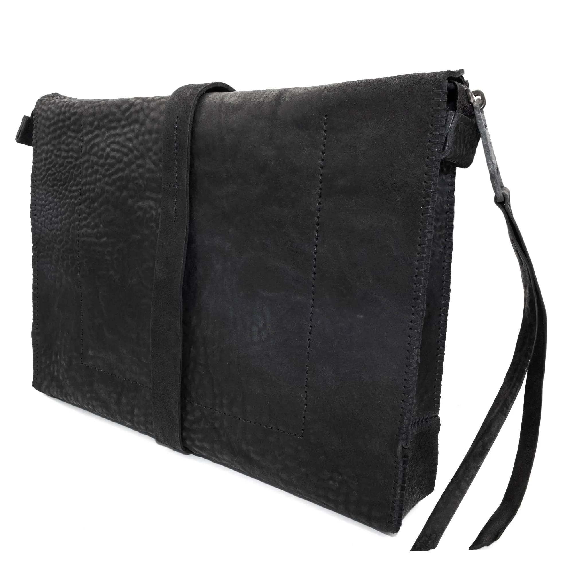 washed cordovan clutch bag