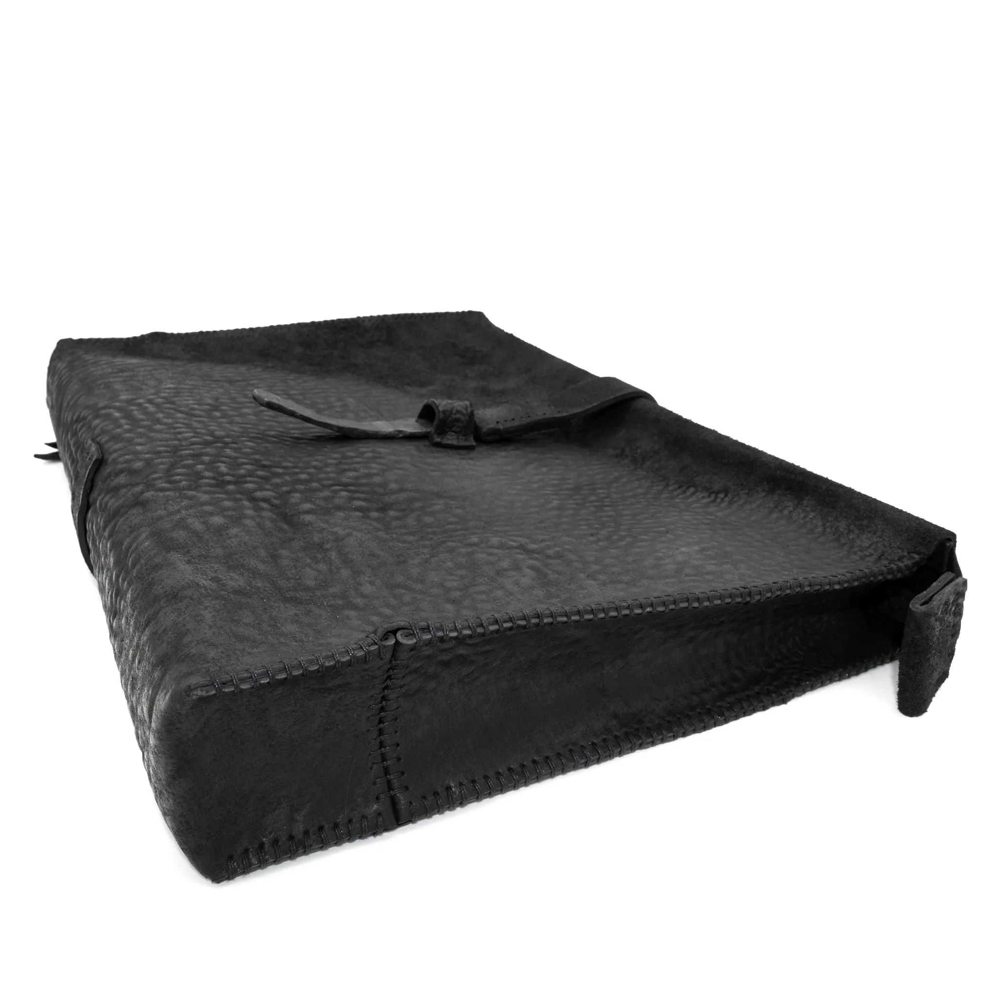 washed cordovan clutch bag
