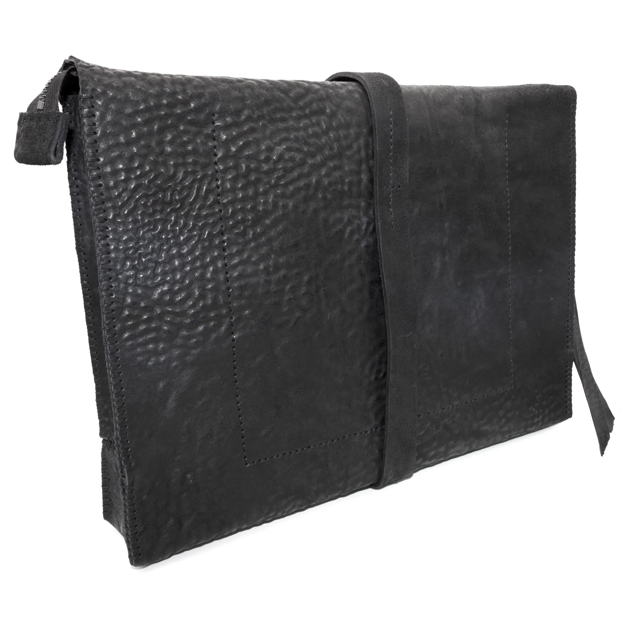 washed cordovan clutch bag