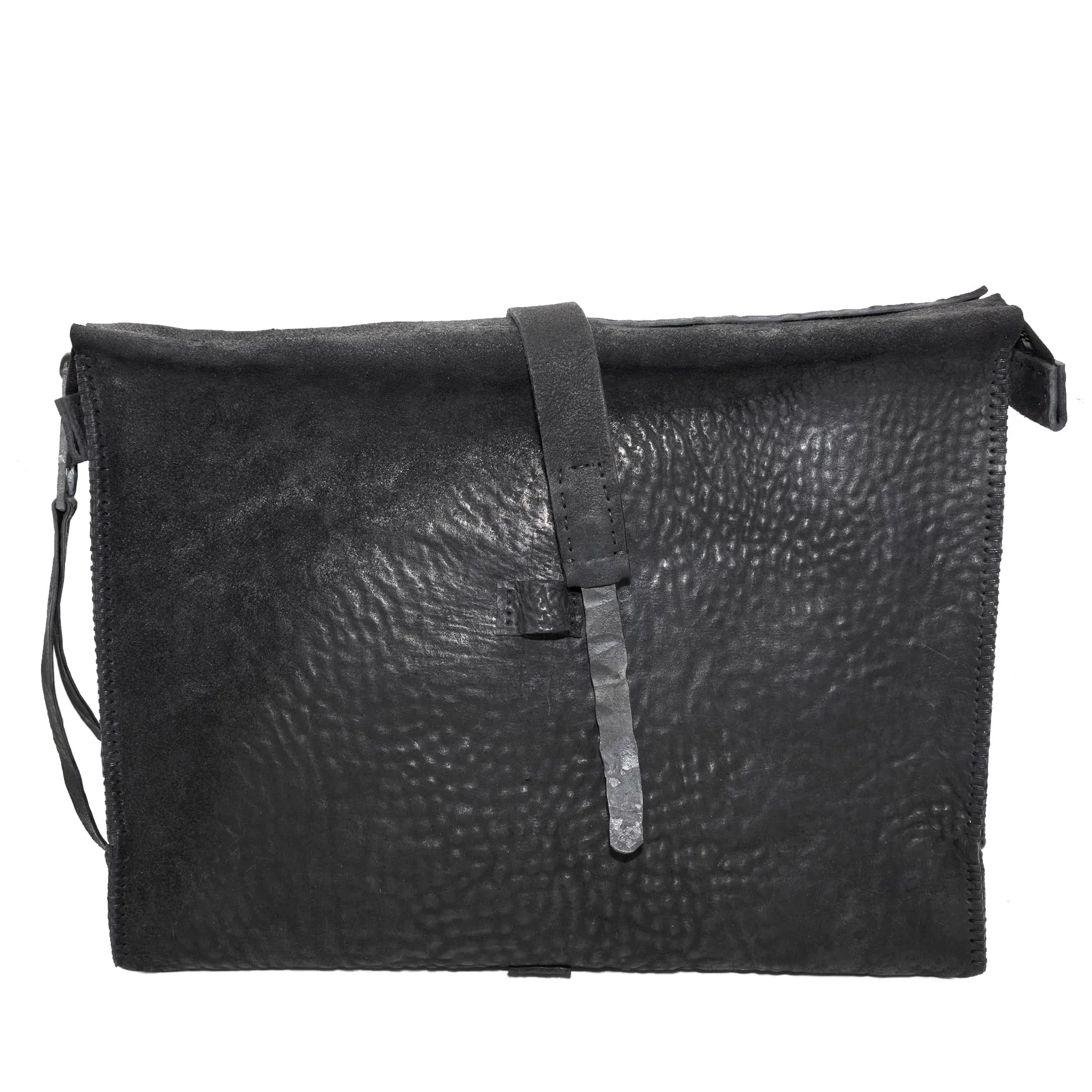 washed cordovan clutch bag