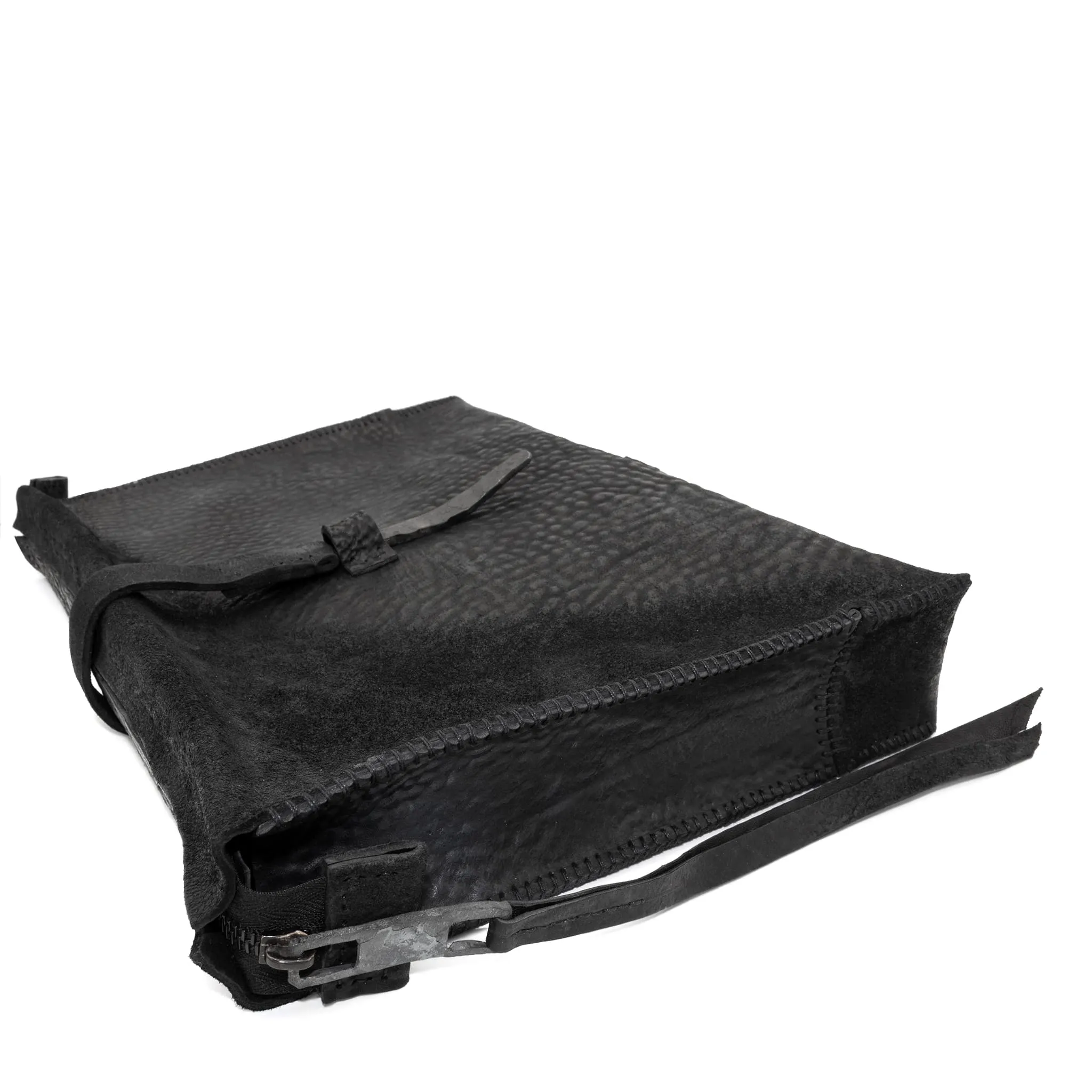 washed cordovan clutch bag