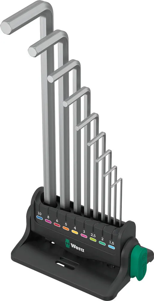 Wera 05022102001 950/9 Hex-Plus 8, L-key set, metric, chrome-plated