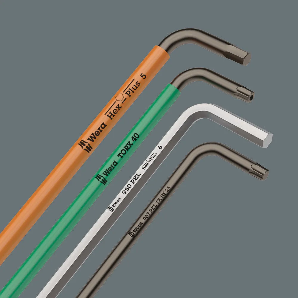 Wera 05022102001 950/9 Hex-Plus 8, L-key set, metric, chrome-plated