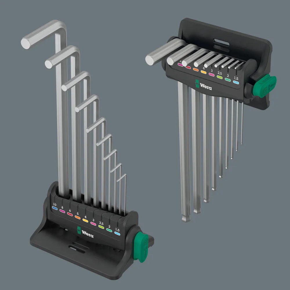 Wera 05022102001 950/9 Hex-Plus 8, L-key set, metric, chrome-plated