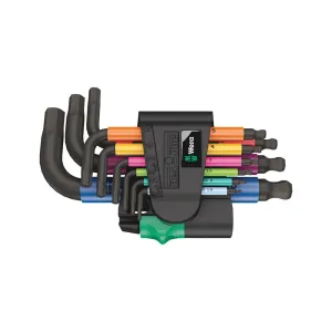 Wera 950/9 Hex-Plus Multicolour Black Laser Ballend Metric L-Key Set