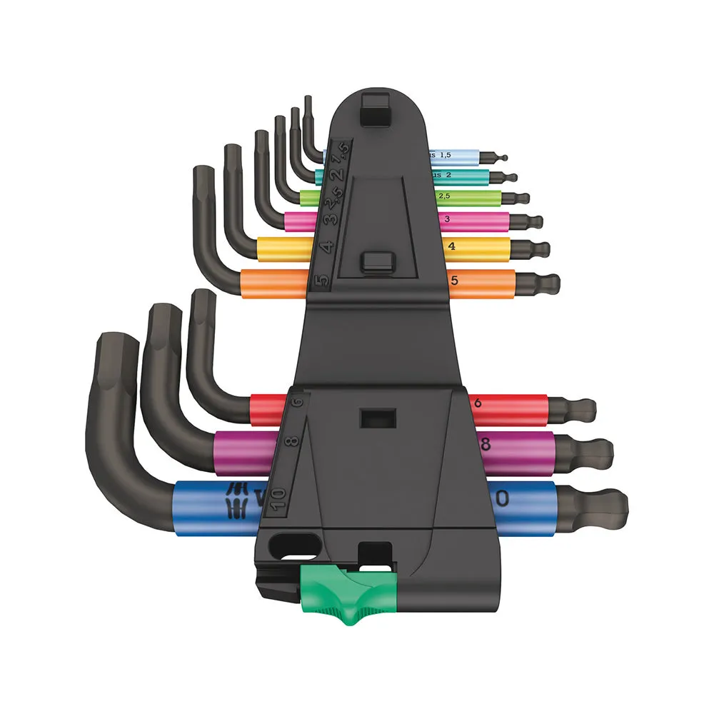 Wera 950/9 Hex-Plus Multicolour Black Laser Ballend Metric L-Key Set