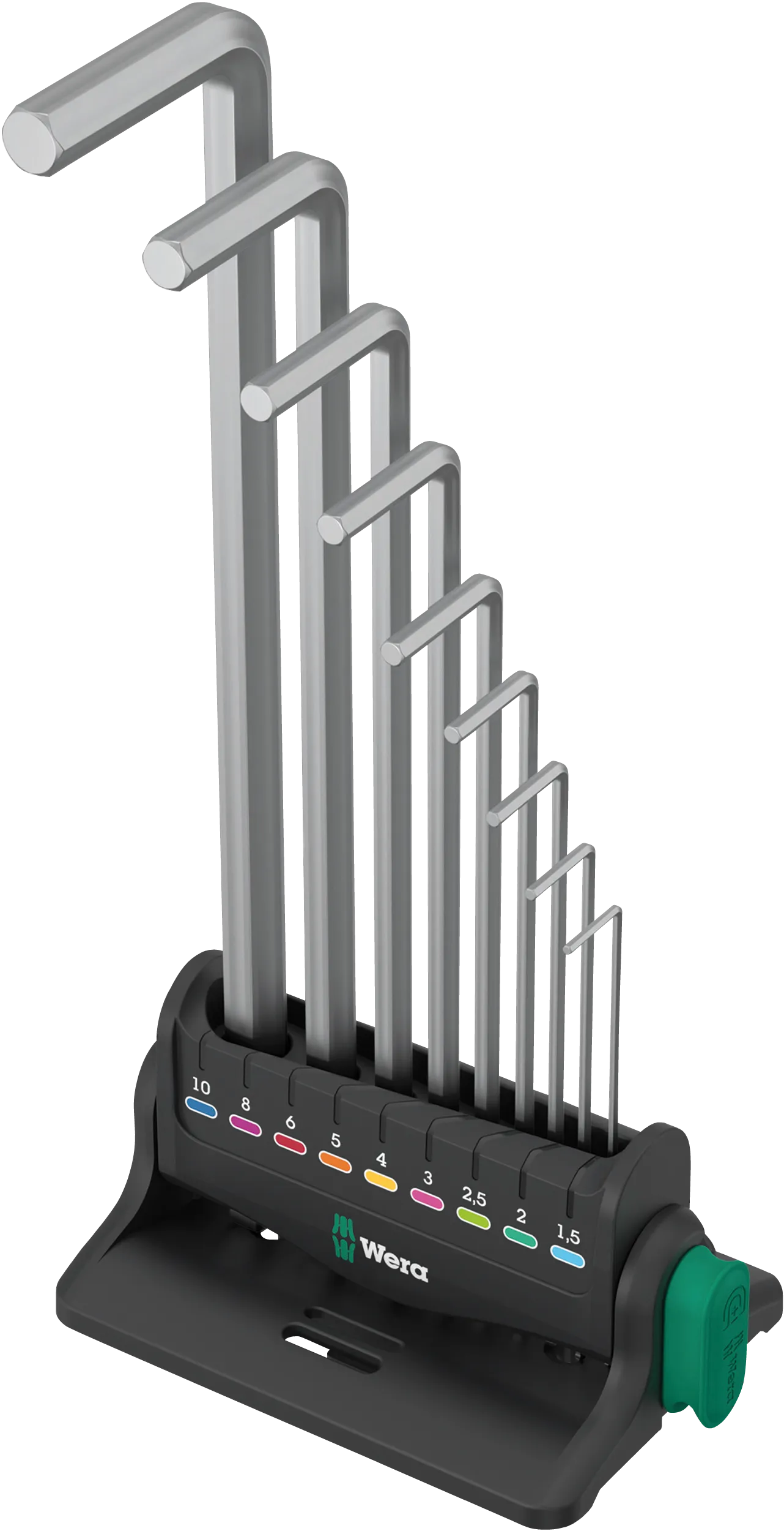 Wera 950/9 Pkl Hex-Plus 8, Chrome-Plated, Workshop Rack, 9pc, 05022102001