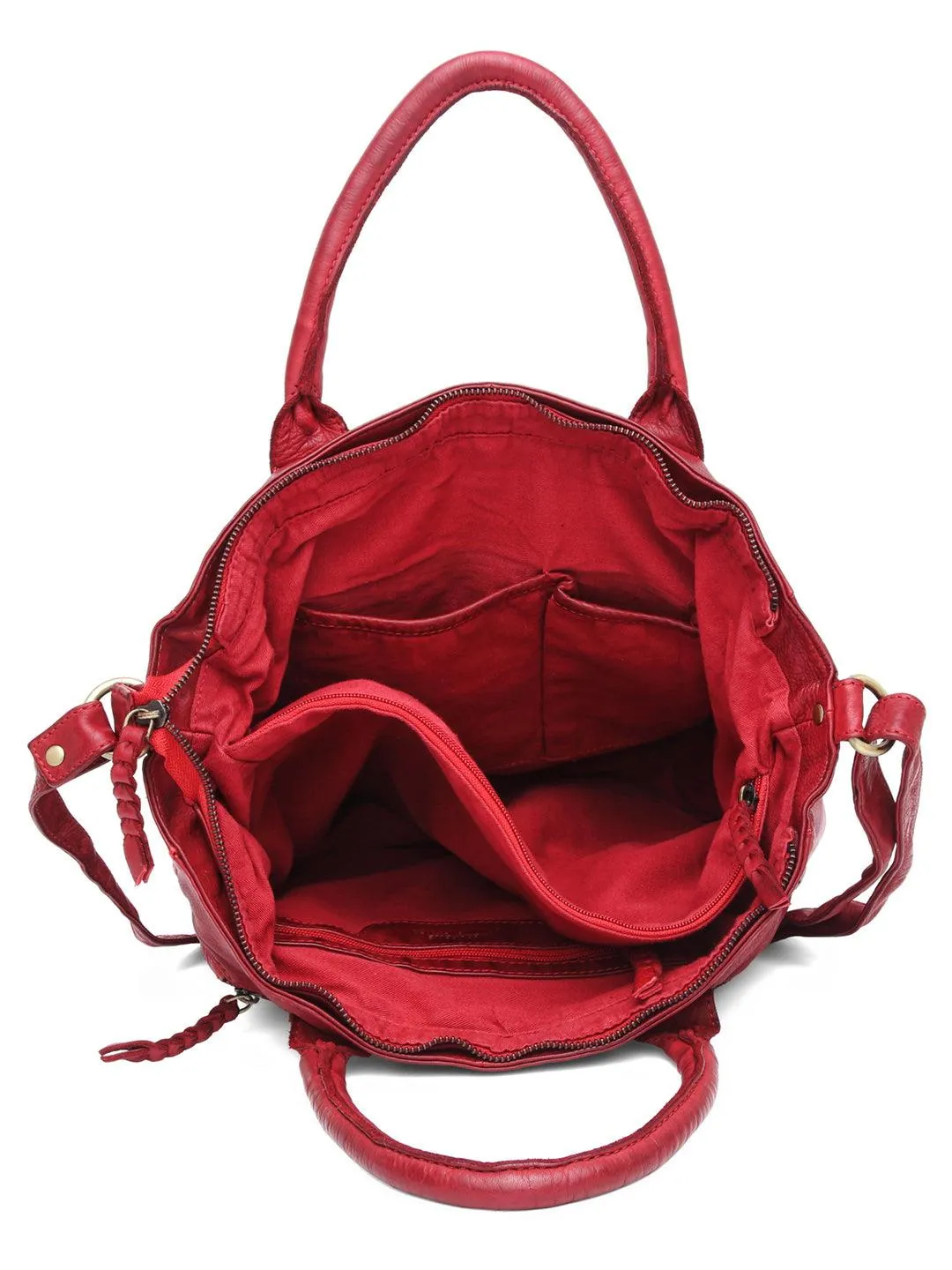WILDHORN Leather Top Handle Satchel Tote Handbags For Girls & Women I Modern & Stylish Leather Shoulder Bag with zipper Closure I Ideal for Travelling, Parties, Weddings & Gifts