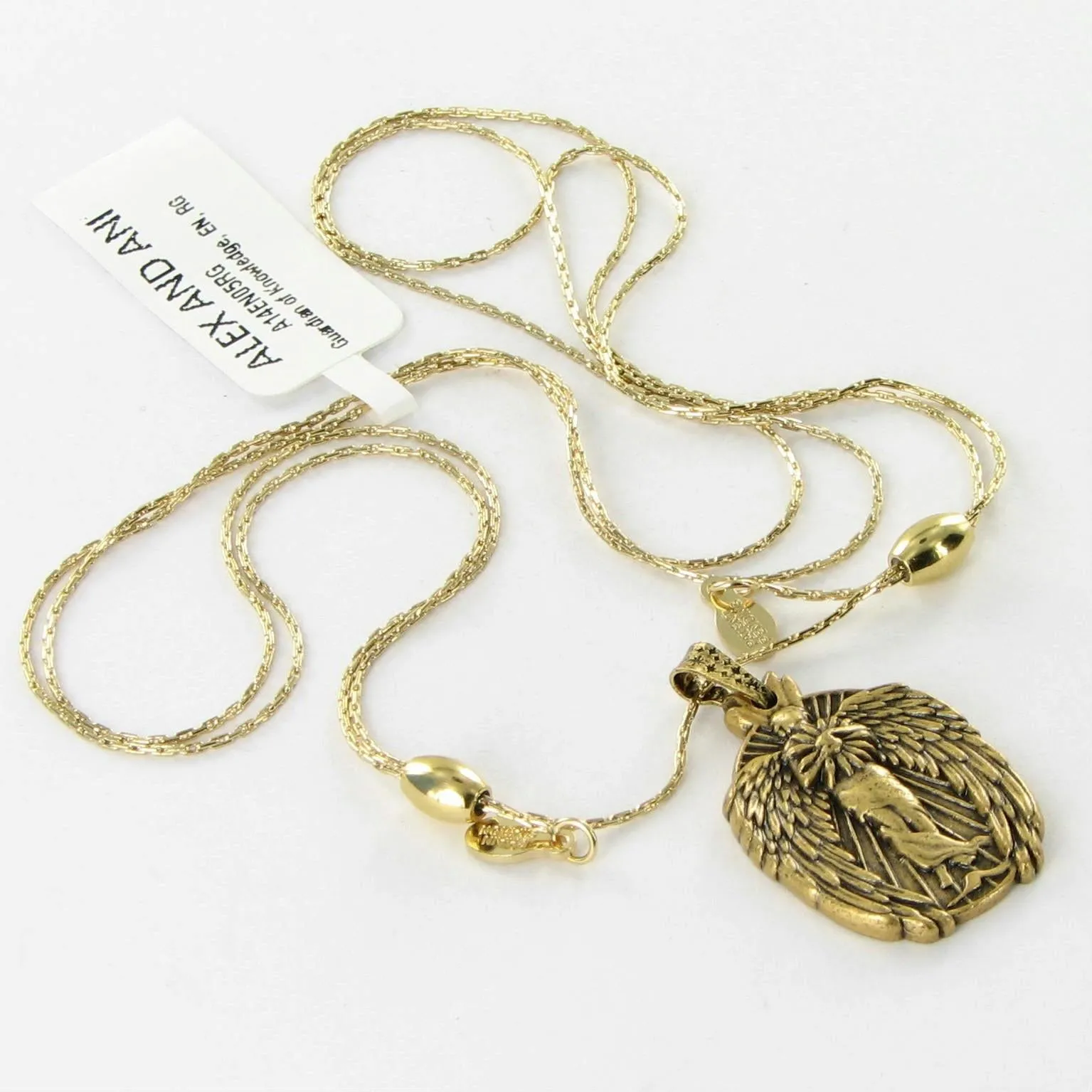 Women's Alex And Ani | Guardian of Knowledge Slider Necklace | R Gold