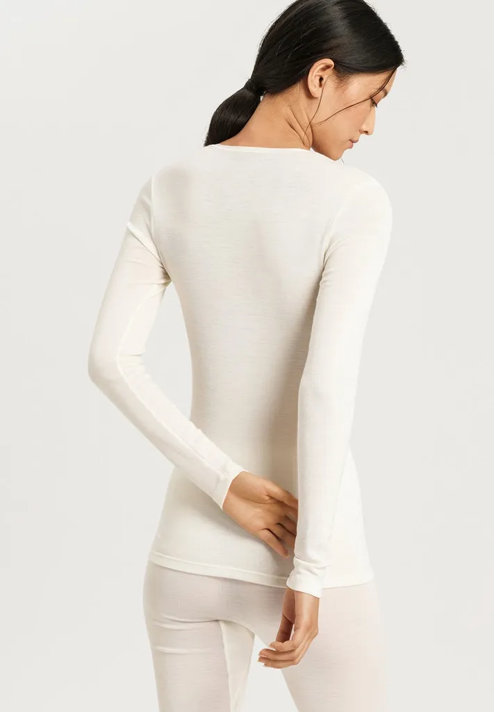 Woolen Silk - Long Sleeved Round Neck Top