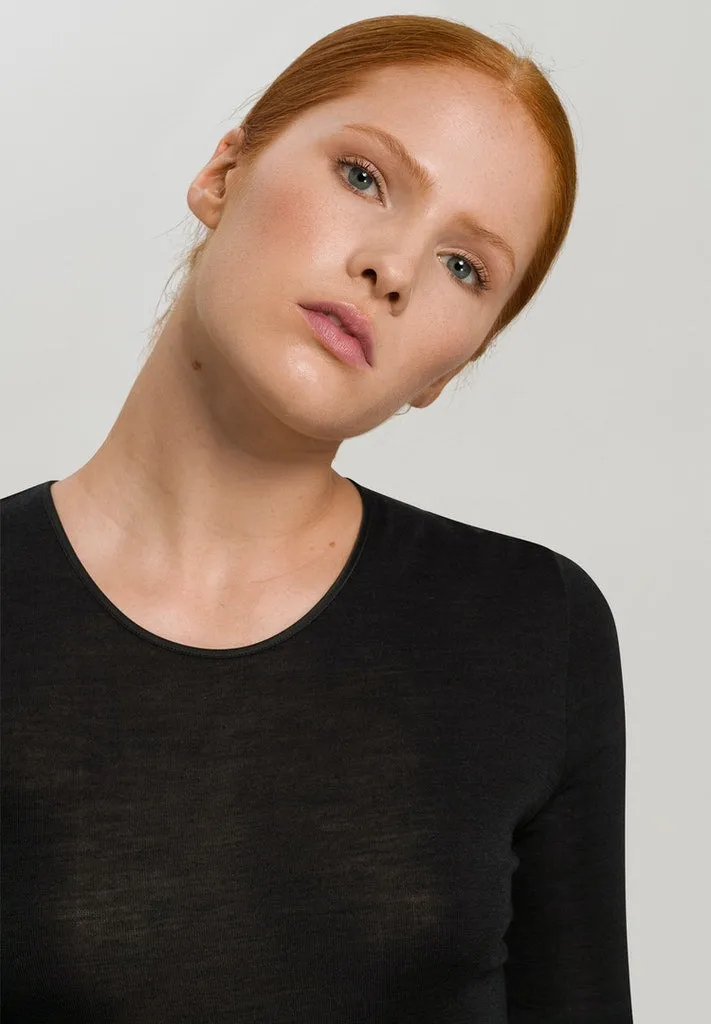Woolen Silk - Long Sleeved Round Neck Top