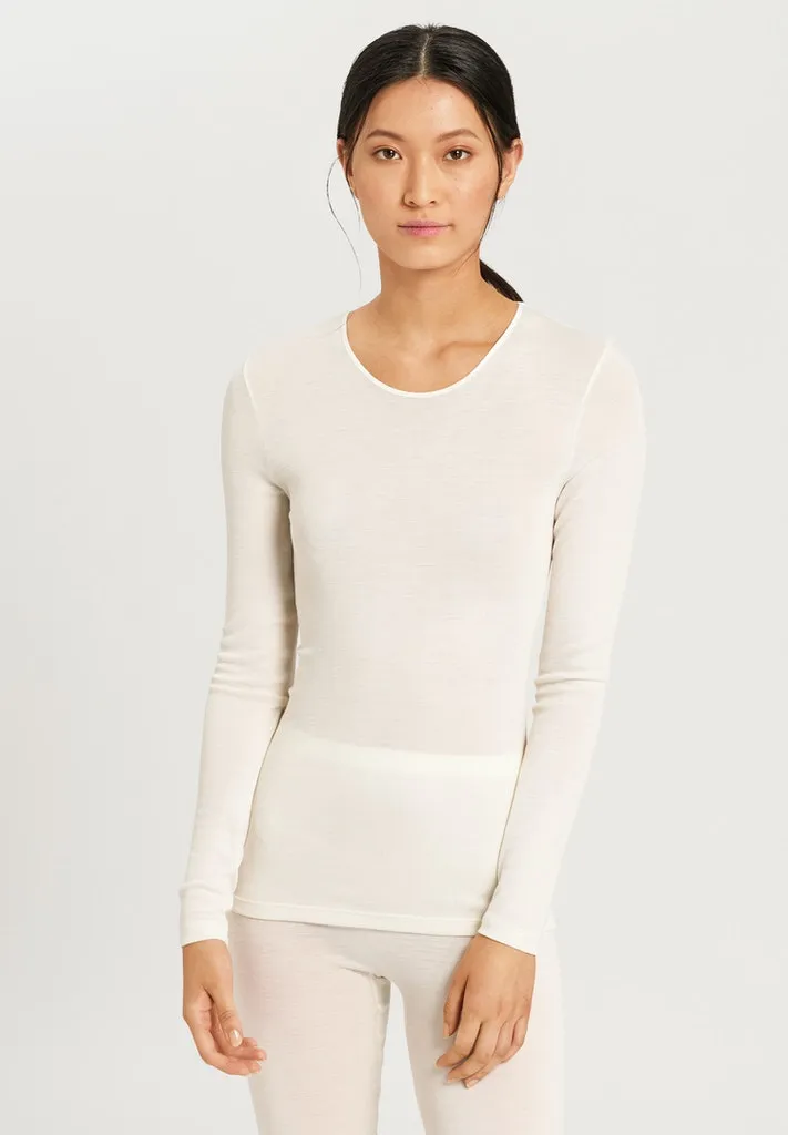 Woolen Silk - Long Sleeved Round Neck Top
